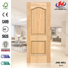JHK-M01 Decorative Texture Design 2 Panels 4mm Thickness Natural Brich Veneer Door Skin HDF